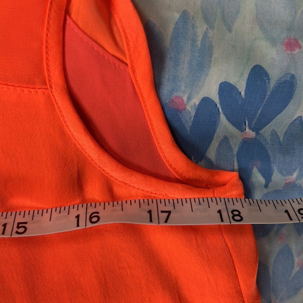 Helmut Lang Chroma Drape Neon Sunburn Silk Blend Strappy Mini Dress Size 2 NWT - Picture 11 of 14
